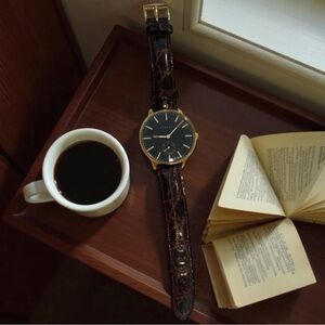 Newgate Watch W/ crocodile Band